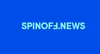 Logotipo oficial de Spinoff News escrito en tipografía sans-serif color cian sobre un fondo azul cobalto sólido. La letra F de la palabra Spinoff aparece invertida.